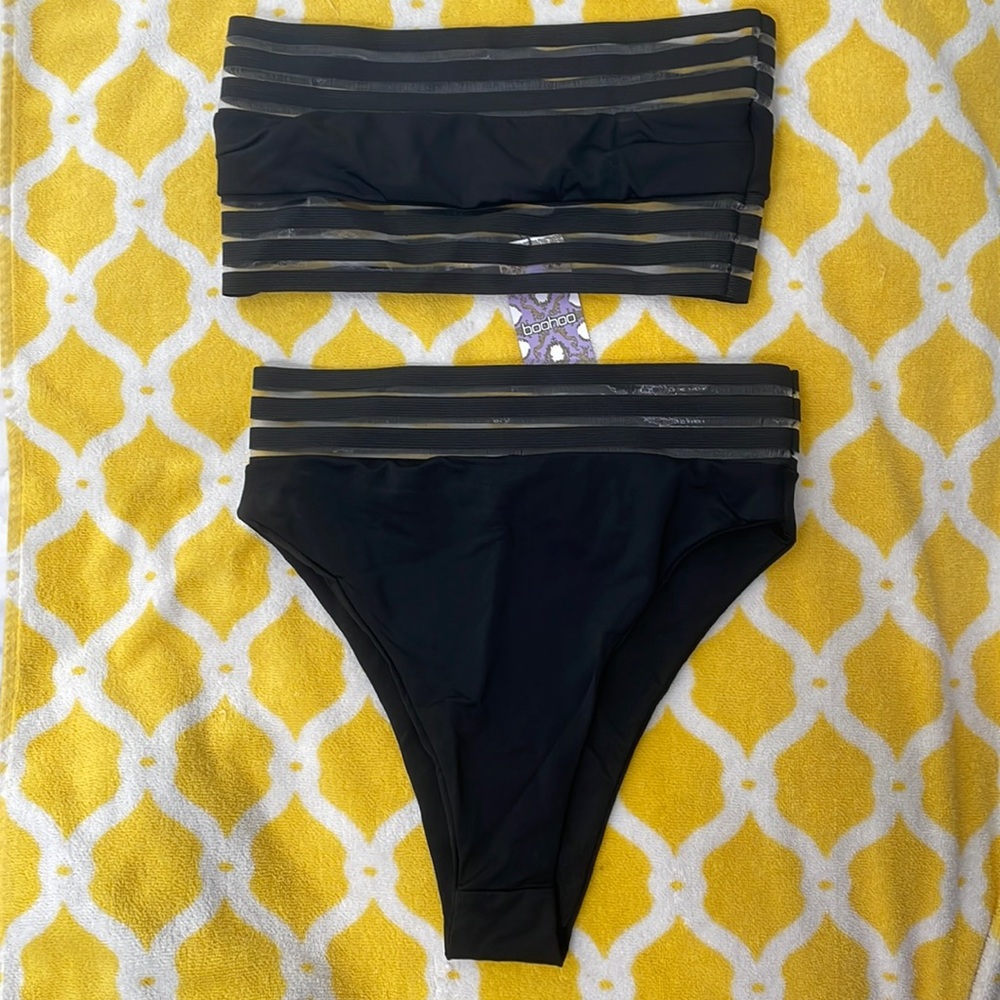 High Waisted Strapless Bikini